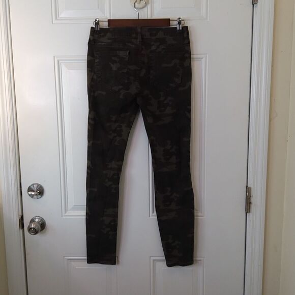 Cello green camo 5 pocket distressed skinny jeans - Picture 14 of 16
